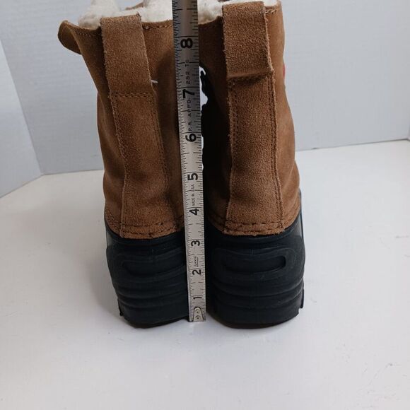 Khombu Unisex Big Kid size 4 Leather Waterproof Boots Cognac/Brown - Picture 5 of 9